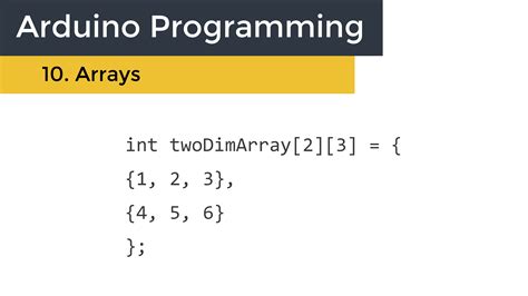 arduino array|how to display an array in arduino.
